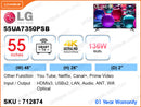 LG 55" LED UHD 4K Smart TV 55UA7350PSB