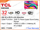 TCL 32" LED TV TCL32D3400