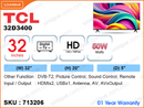 TCL 32" LED TV TCL32D3400