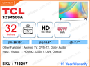 TCL 32" LED HD Android TV TCL32S4500A