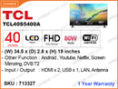 TCL 40" LED 2K Android TV TCL40S5400A