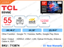 TCL 55'' LED 4K Google TV 55V6C
