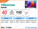 Hisense 40" LED FHD Smart TV 40A4N