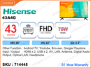 Hisense 43" LED FHD Andriod TV 43A4G