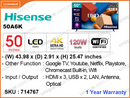 Hisense 50" LED UHD 4K Google TV 50A6K