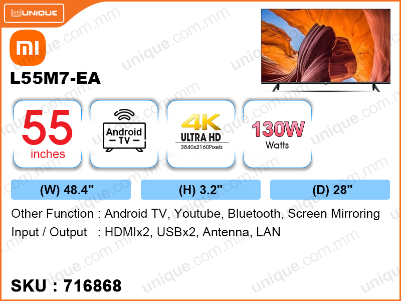 MI 55" L55M7-EA LED 4K Android TV