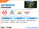 SKYWORTH 65" QLED UHD 4K Google TV 65SUE9500
