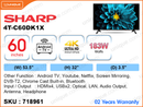 SHARP 60" LED 4K Android TV 4T-C60DK1X