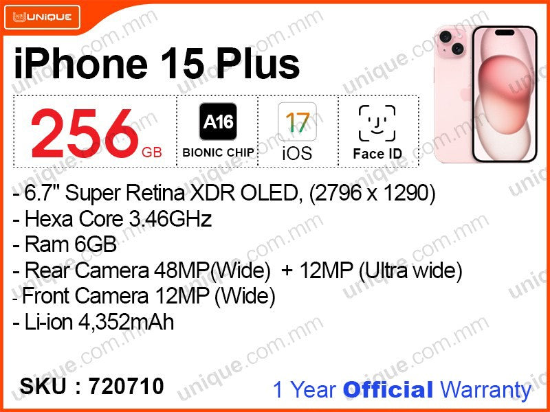 iPhone 15 Plus 256GB (Official)