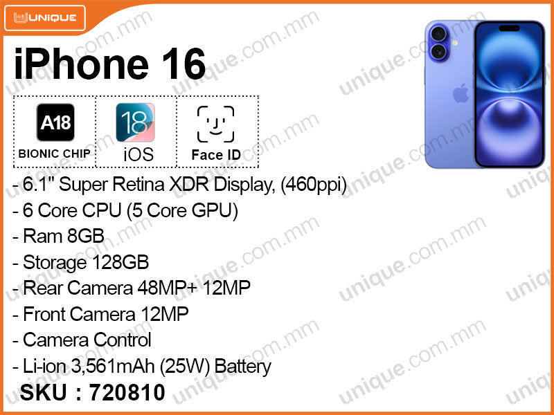 iPhone 16 128GB (Official)