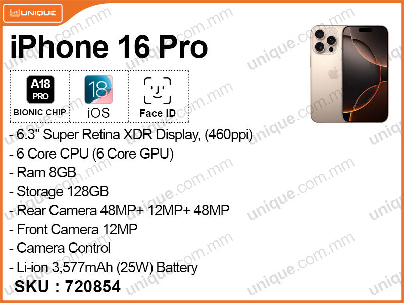 iPhone 16 Pro 128GB (Official)