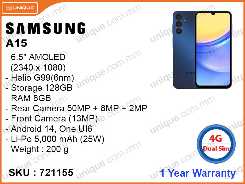 SAMSUNG Galaxy LTE A15 8GB, 128GB