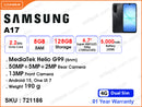 SAMSUNG Galaxy A17 8GB, 128GB