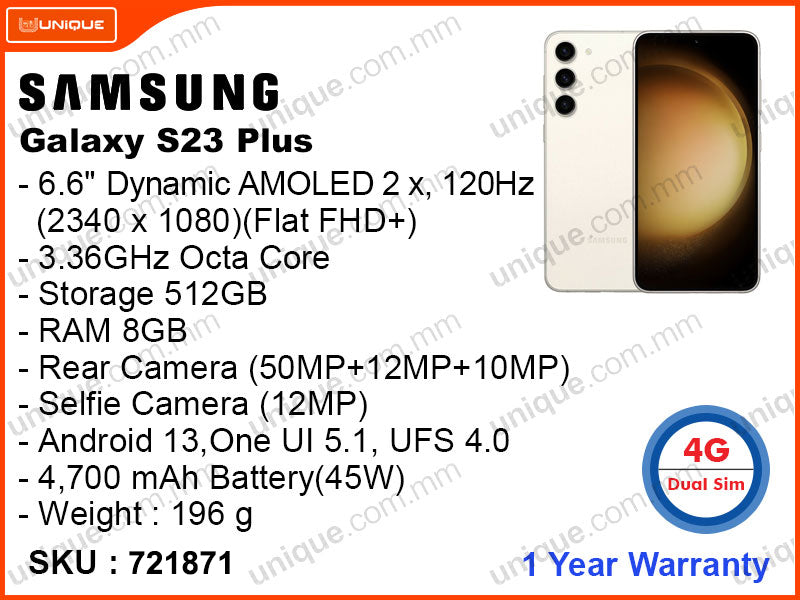 SAMSUNG Galaxy S23 Plus 8GB, 512GB