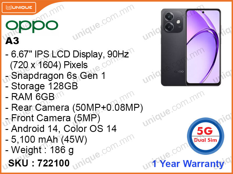 OPPO A3 6GB, 128GB