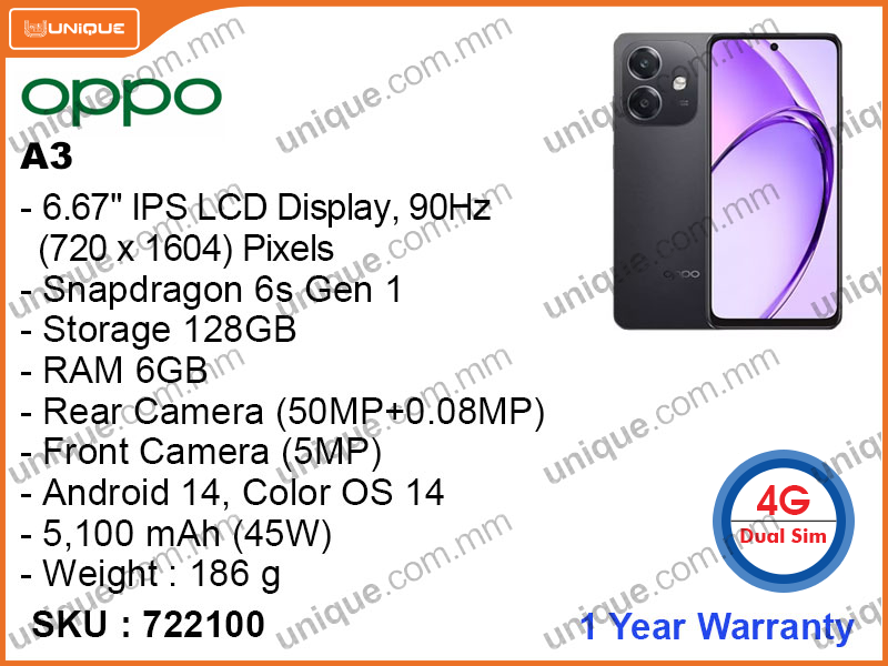 OPPO A3 6GB, 128GB