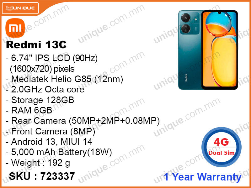 Redmi 13C 6GB, 128GB