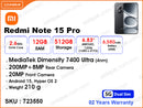 Redmi Note 15 Pro 5G 12GB, 512GB