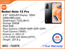 Redmi Note 12 Pro 4G 8GB, 256GB