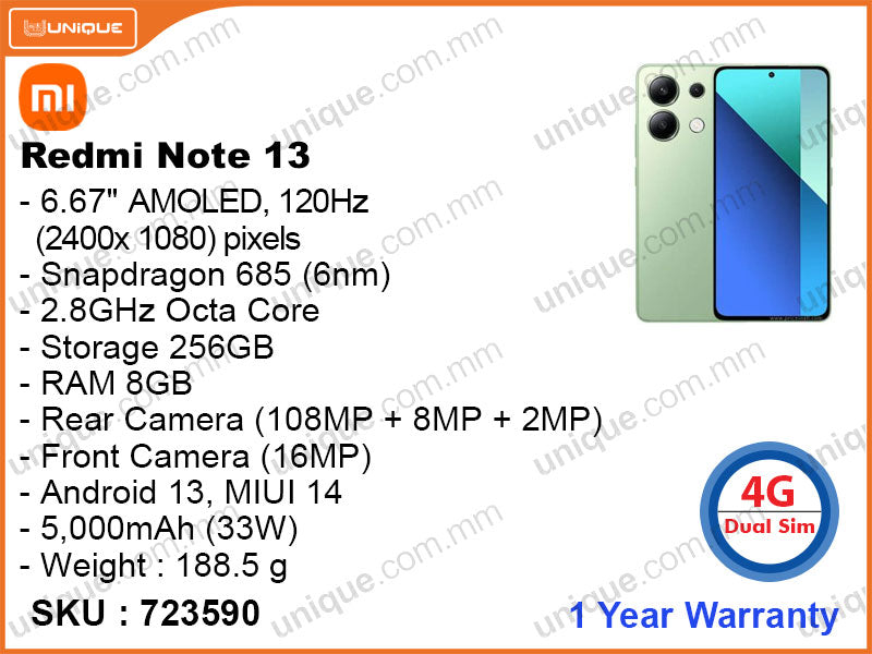 Redmi Note 13 8GB, 256GB