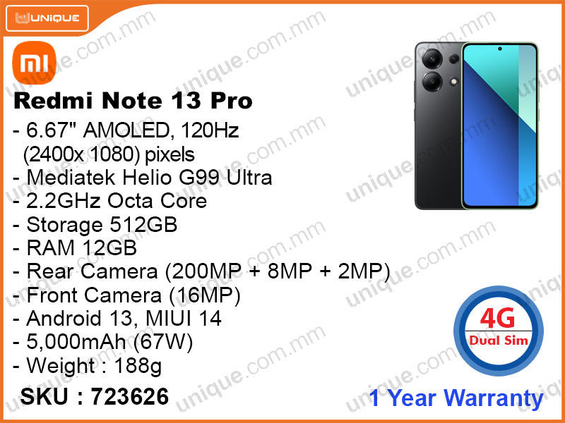 Redmi Note 13 Pro 12GB, 512GB