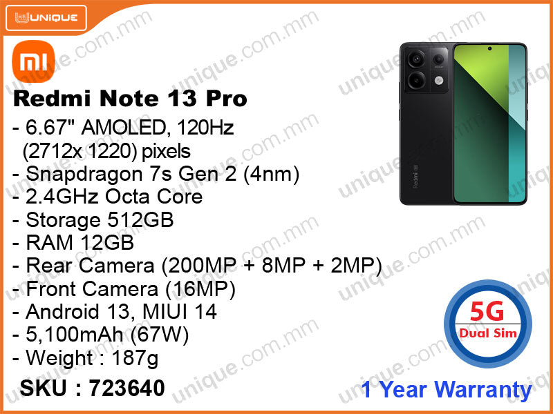 Redmi Note 13 Pro 5G 12GB, 512GB
