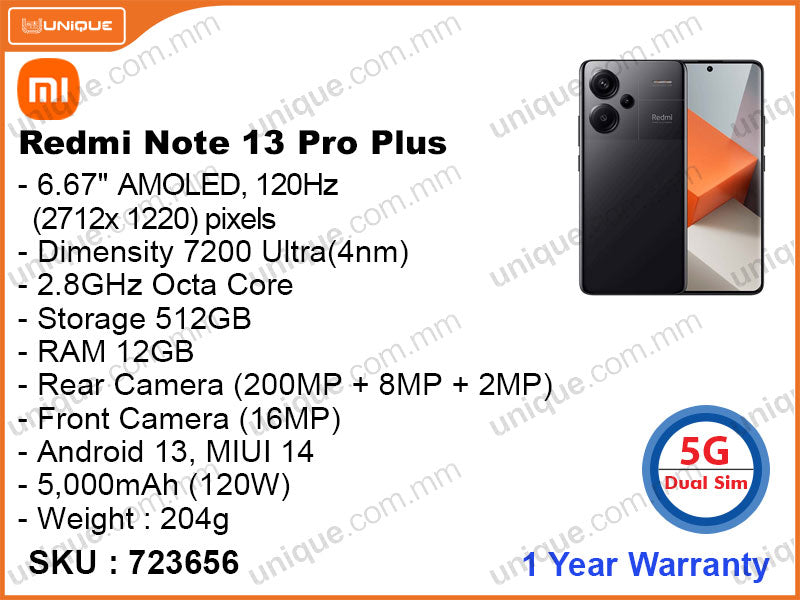 Redmi Note 13 Pro Plus 5G 12GB, 512GB