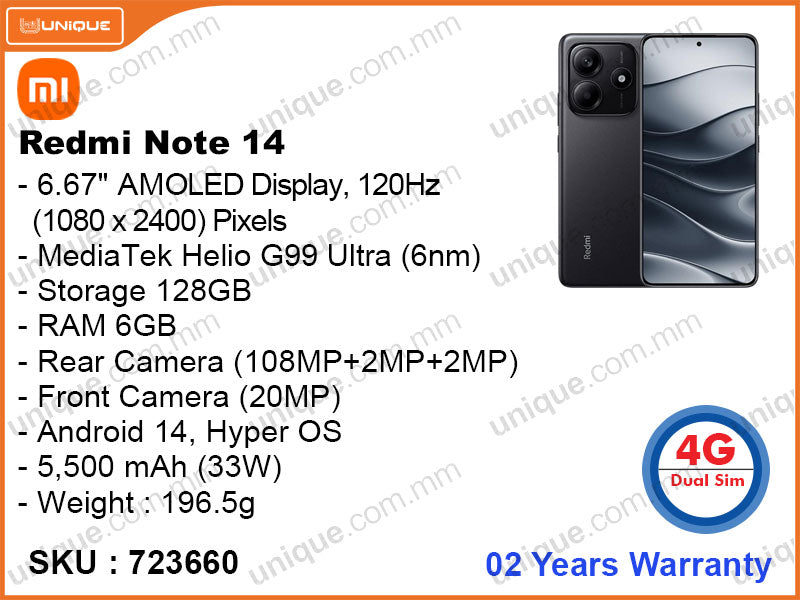 Redmi Note 14 6GB, 128GB