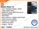 Redmi Note 14 8GB, 256GB