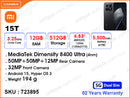 Xiaomi 15T 5G 12GB, 512GB