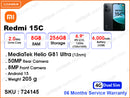 Redmi 15C 4G 8GB, 256GB (06 Months Service Warranty)