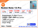 Redmi Note 13 Pro 5G 12GB, 512GB (06 Months Warranty)