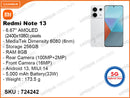 Redmi Note 13 5G 8GB, 256GB (Without Warranty)