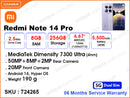 Redmi Note 14 Pro 5G 8GB, 256GB (06 Months Service Warranty)