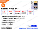 Redmi Note 14 4G 8GB, 256GB (06 Months Service Warranty)