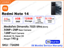 Redmi Note 14 5G 6GB, 128GB (06 Months Service Warranty)