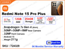 Redmi Note 15 Pro Plus 5G 12GB, 256GB Mocha Brown (06 Months Warranty)
