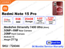 Redmi Note 15 Pro 5G 8GB, 256GB Cherry Red (06 Months Service Warranty)
