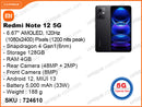 Redmi Note 12 5G 8GB, 128GB (Without Warranty)