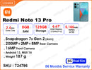 Redmi Note 13 Pro 5G 8GB, 128GB (06 Months Service Warranty)
