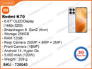 Redmi K70 5G 12GB, 256GB (Without Warranty)