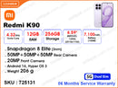 Redmi K90 5G 12GB, 256GB (06 Months Service Warranty)