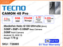 TECNO CAMON 40 Pro CM6 8GB, 256GB
