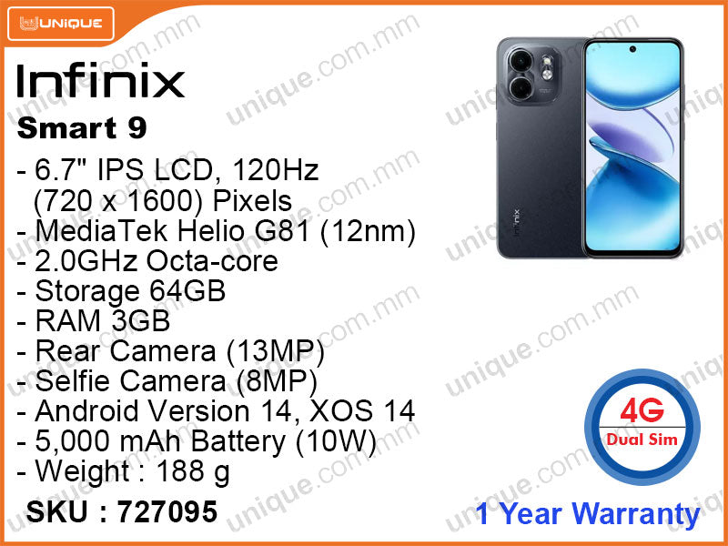 Infinix SMART 9 3GB, 64GB