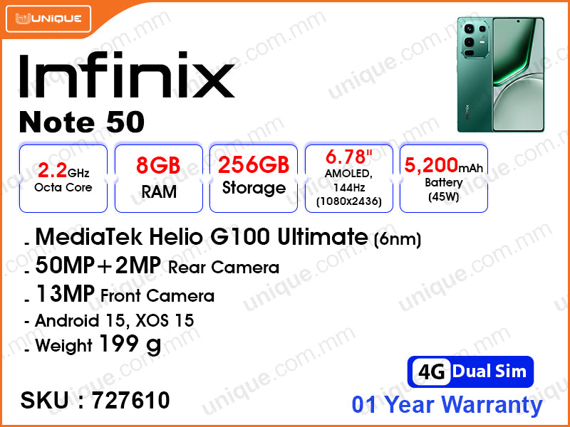 Infinix NOTE 50 8GB, 256GB