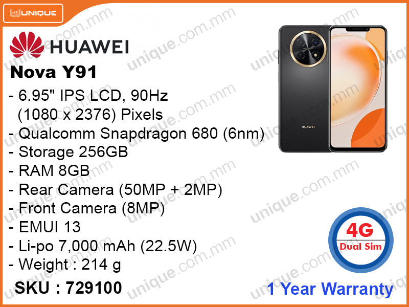 Huawei nova Y91 8GB 256GB