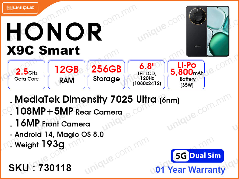 HONOR X9C Smart 5G 12GB, 256GB
