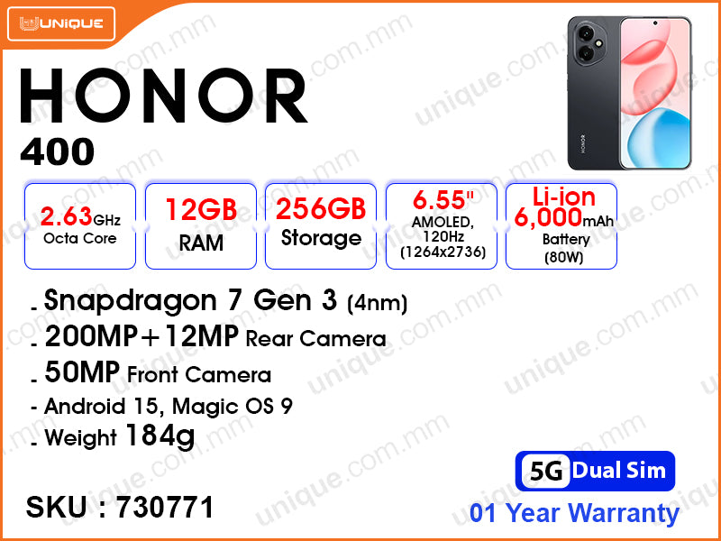 HONOR 400 5G 12GB, 256GB