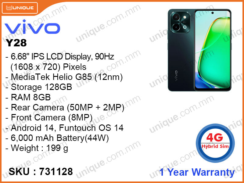 vivo Y28 8GB, 128GB