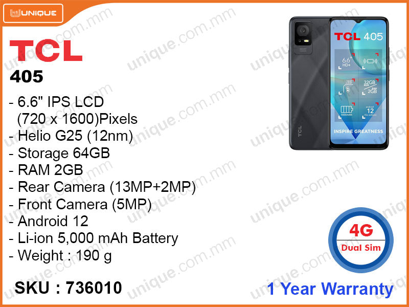 TCL 405 2GB, 64GB